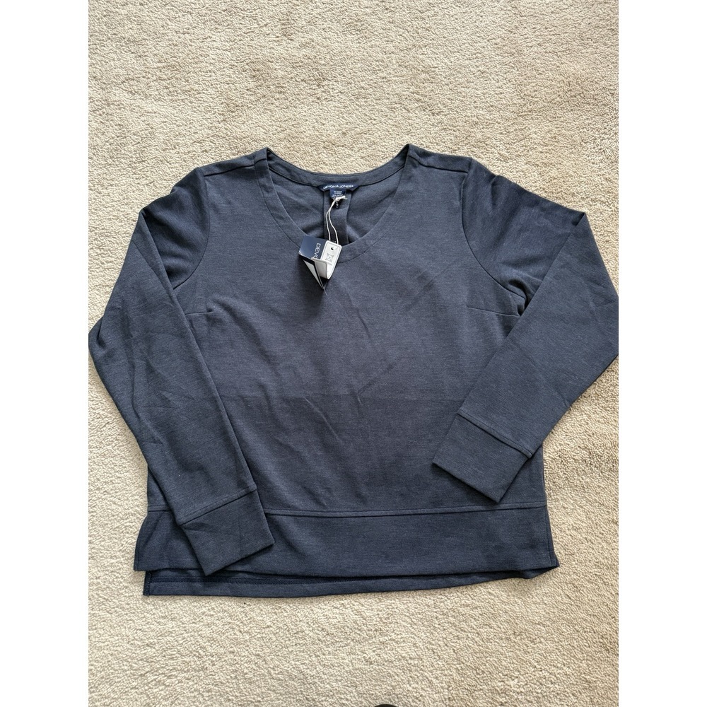 Devon &‎ Jones Ladies Charleston Pullover Size Large Navy Melange